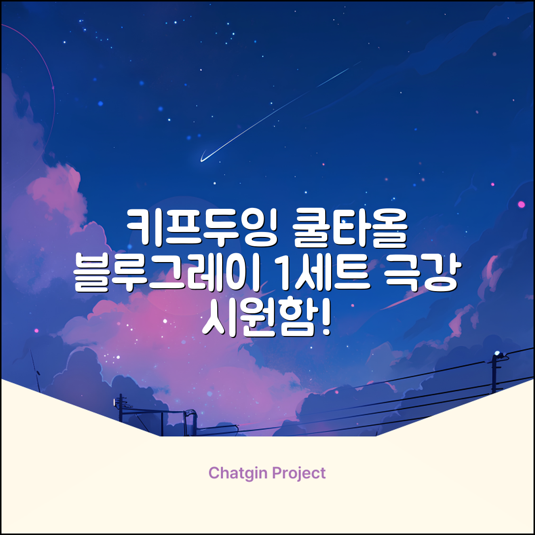 키프두잉 건식 스포츠 쿨 타올 케이스, 블루 + 그레이, 1세트 추천 리뷰