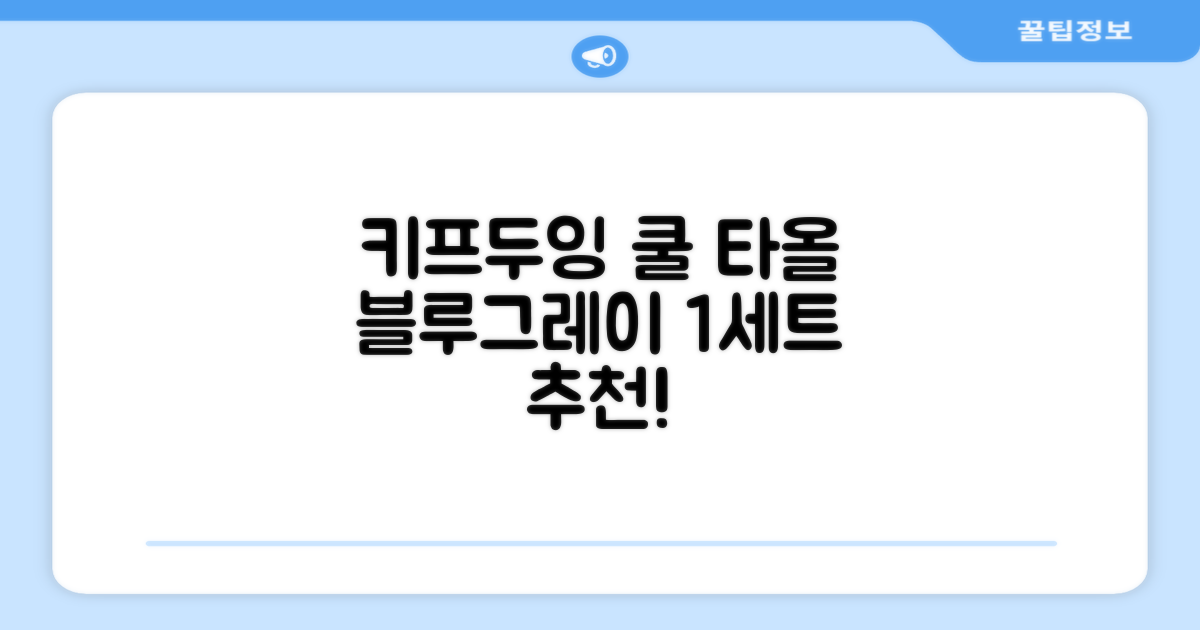 키프두잉 건식 스포츠 쿨 타올 케이스, 블루 + 그레이, 1세트 추천 리뷰
