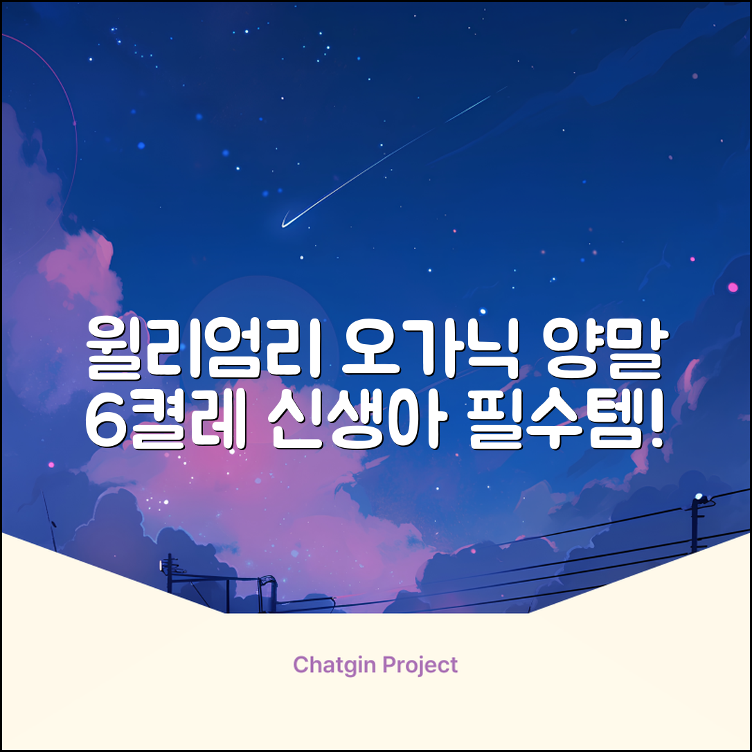윌리엄리 신생아 오가닉 양말 6켤레 추천 리뷰
