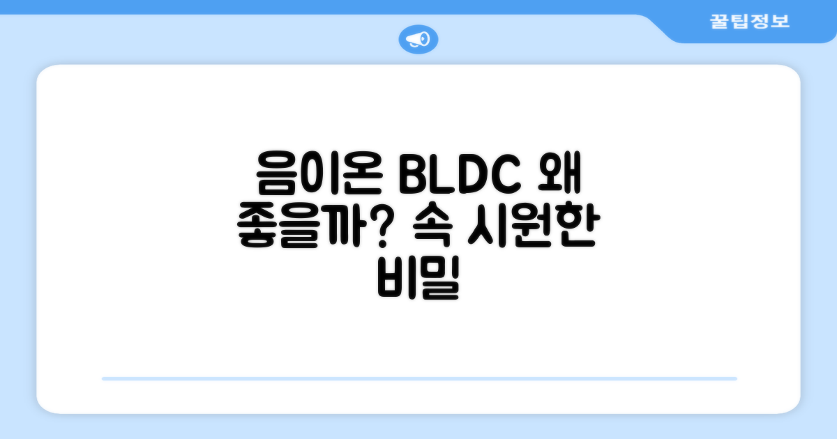 음이온 BLDC 모터, 왜 좋을까?