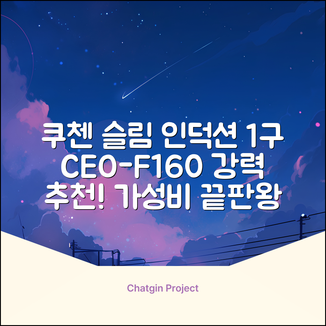 쿠첸 슬림 인덕션 1구, CEO-F160, 일반형 추천 리뷰