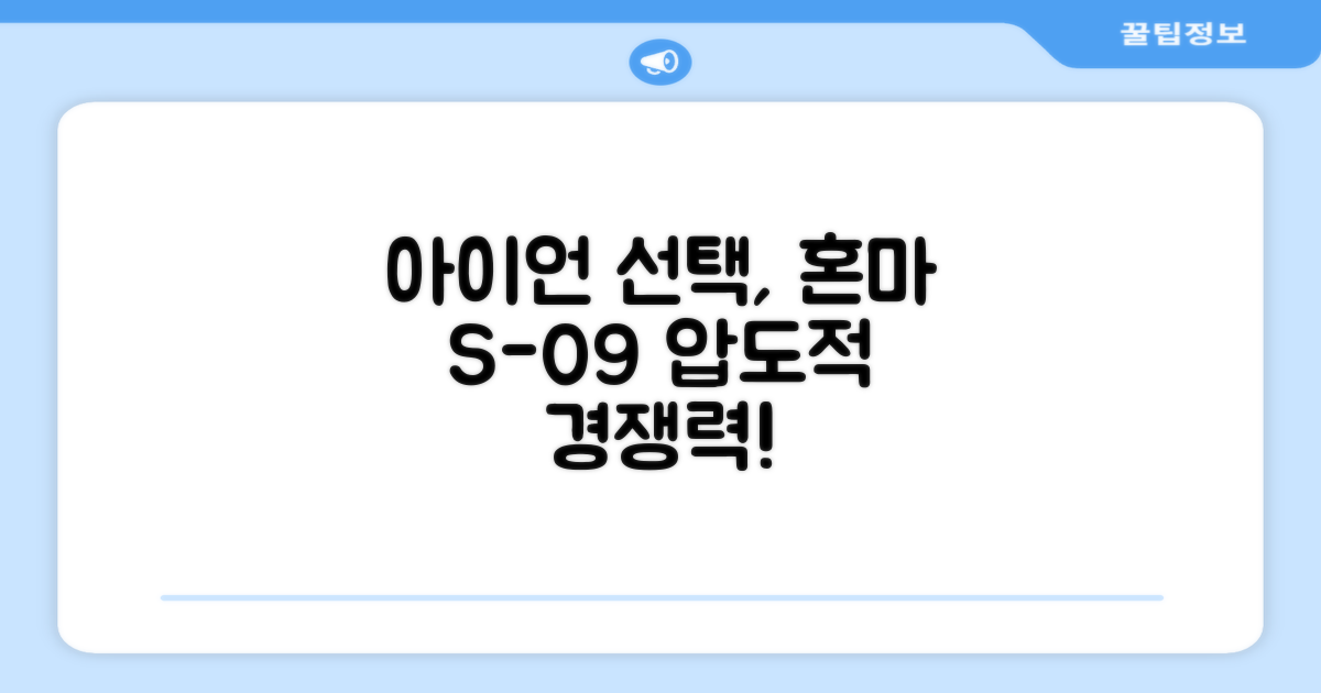 남자아이언 선택, 혼마 S-09의 경쟁력