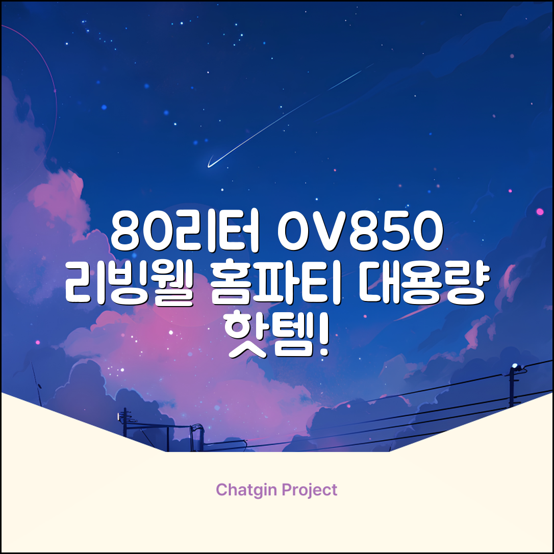 리빙웰 업소용 홈파티용 초대용량 80리터 OV850, 상품명 표기 추천 리뷰