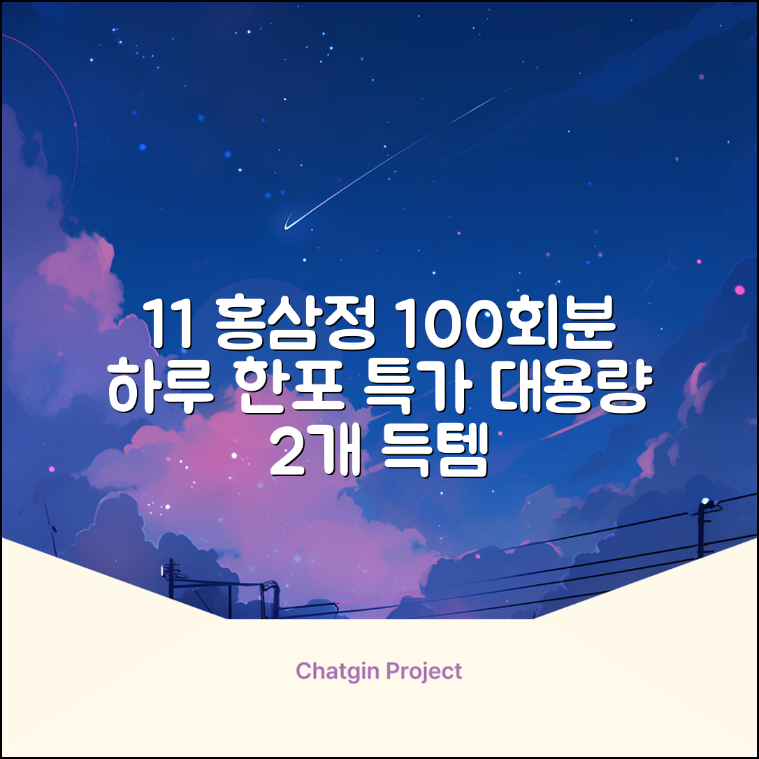 [1+1 특가] 홍삼정 6년근 하루한포 100회분 대용량+쇼핑백, 2개, 1L 추천 리뷰