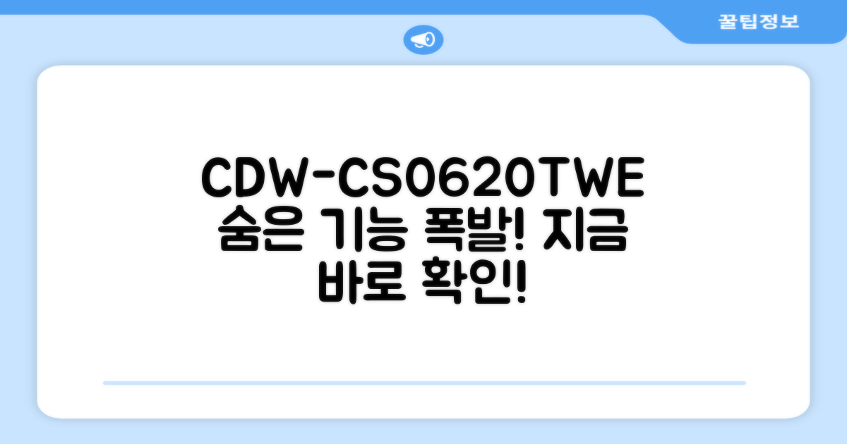 CDW-CS0620TWE: 숨은 기능 탐구