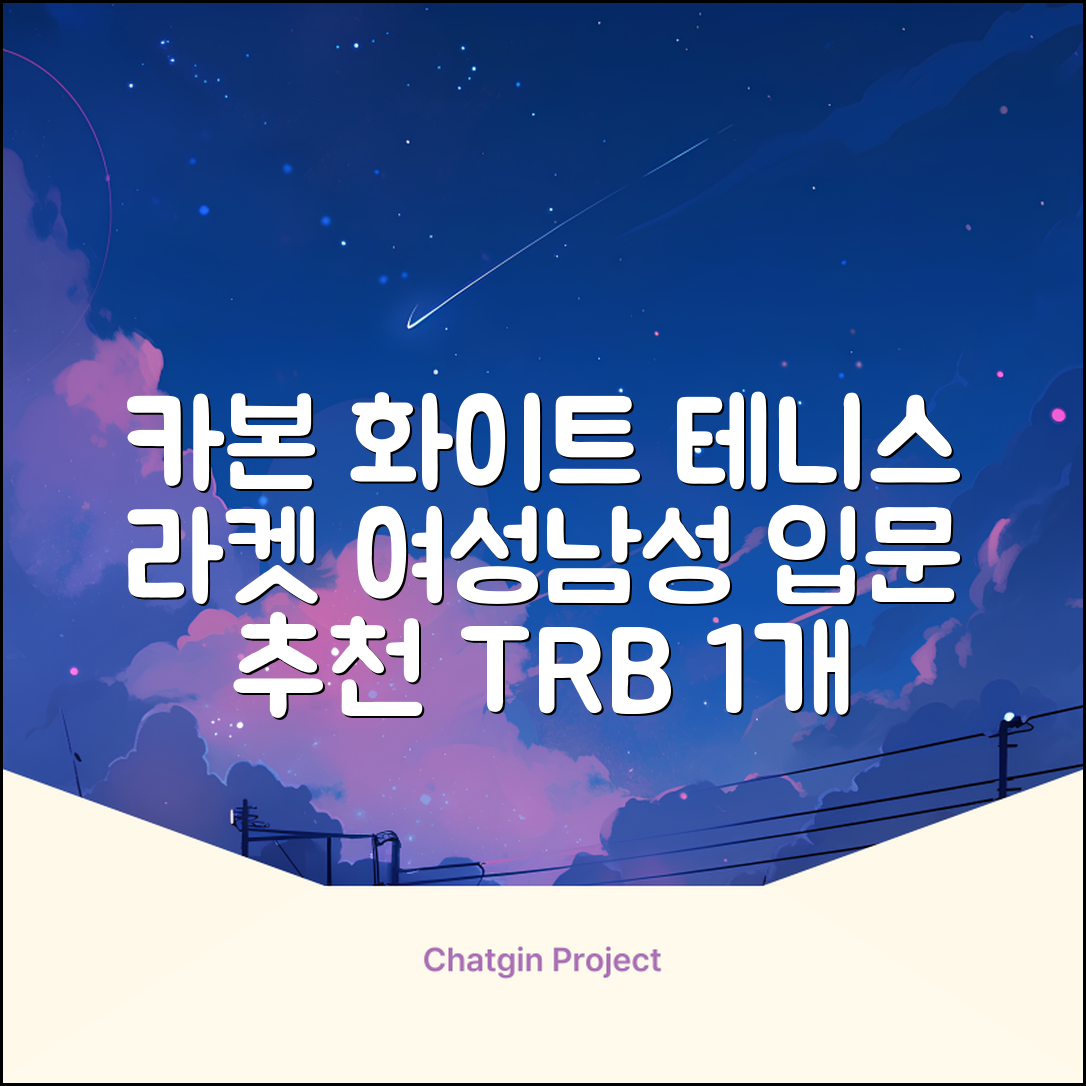 티알비 입문용 테니스라켓 여성 남자, 1개, 카본 화이트 추천 리뷰