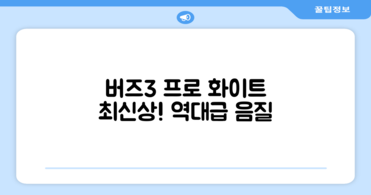 삼성전자 갤럭시 버즈3 프로 블루투스 이어폰, SM-R630N, 화이트 추천 리뷰