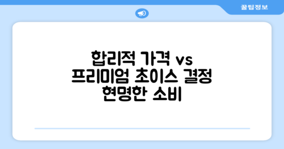 합리적 가격 vs 프리미엄 비교