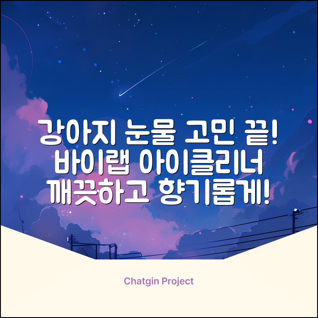 바이랩 강아지 눈물자국 눈 눈물냄새 세정 아이클리너, 40ml, 1세트 추천 리뷰