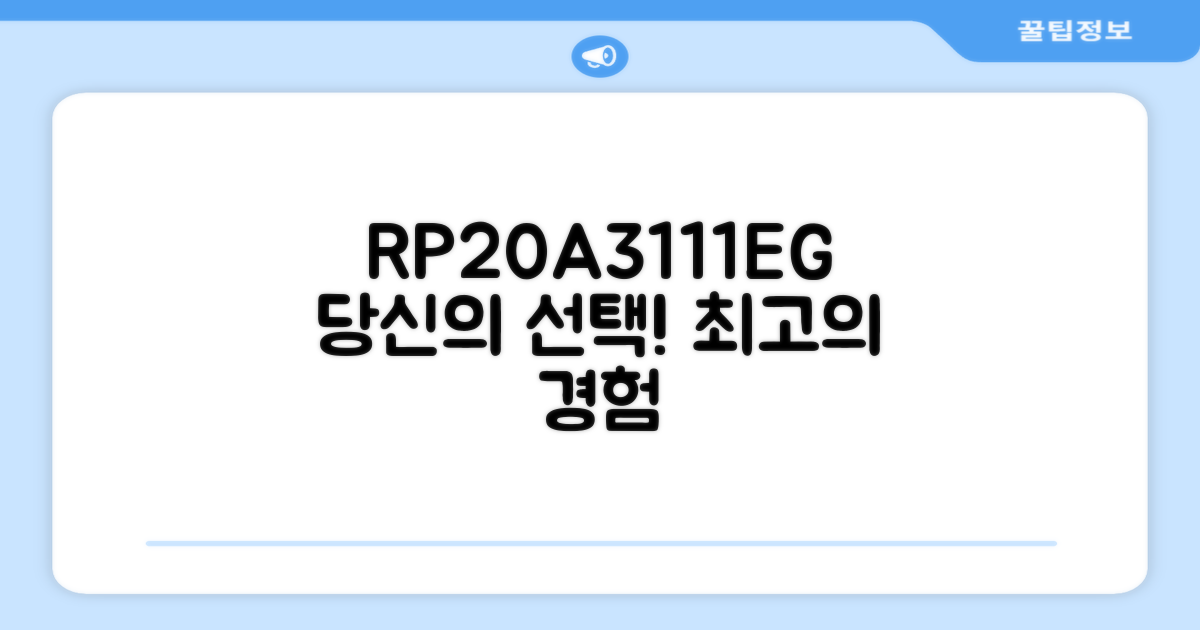 RP20A3111EG, 당신을 위한 선택!