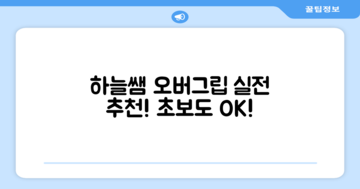 실전! 하늘쌤 오버그립 추천