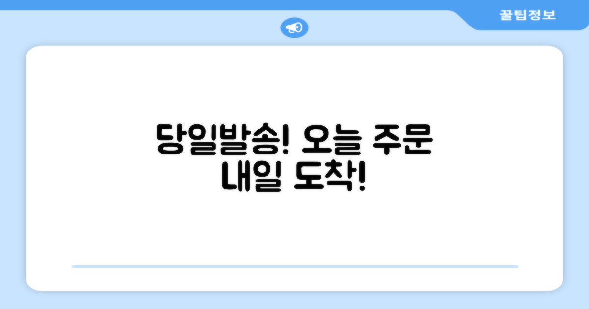 국내 당일발송 장점