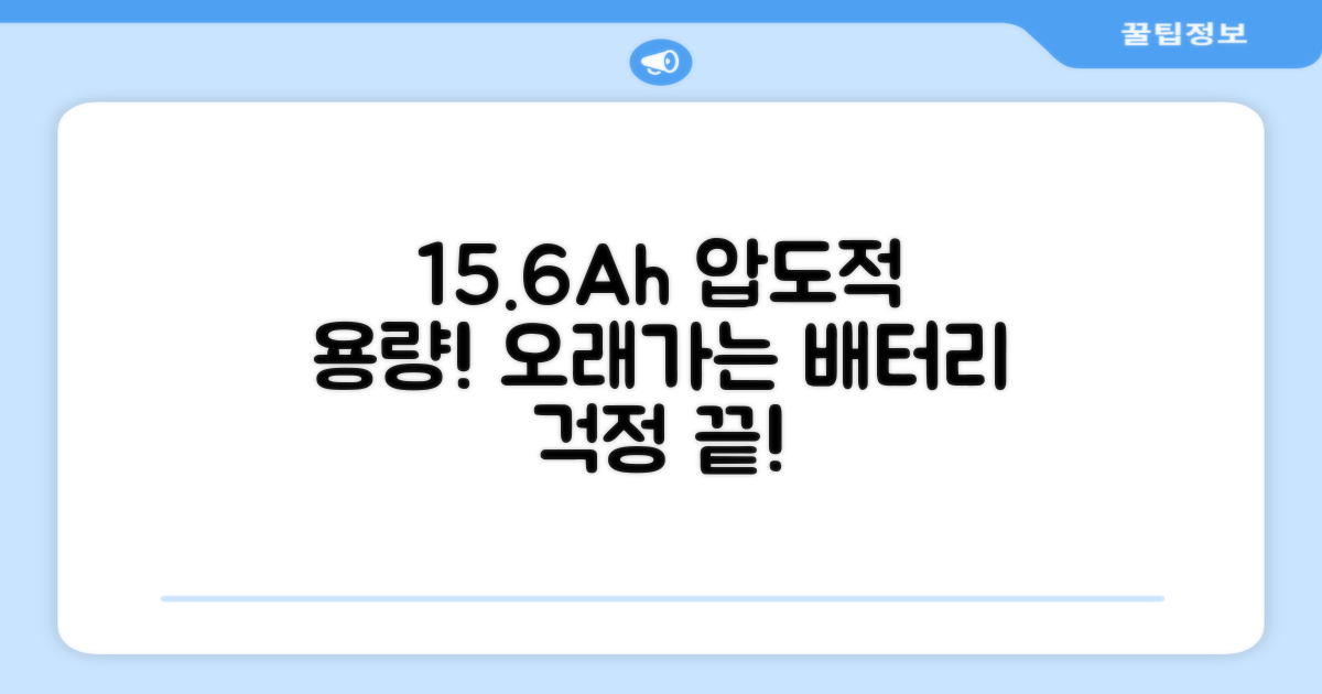 15.6Ah 대용량 배터리
