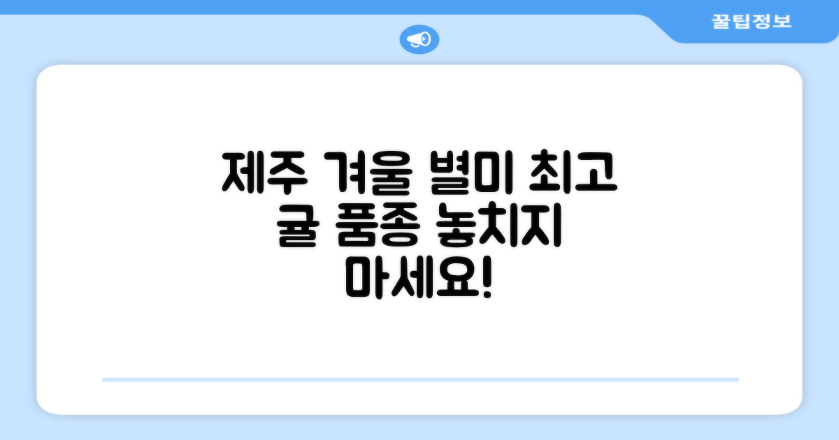 최고의 겨울 간식, 제주 명품 귤 추천