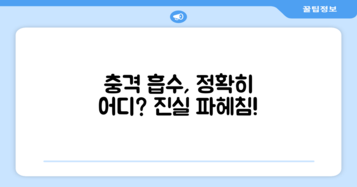 충격 흡수, 정확히 어디에?