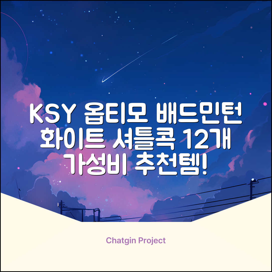 ksy 옵티모 와이드 배드민턴 셔틀콕, 화이트, 12개입, 1개 추천 리뷰