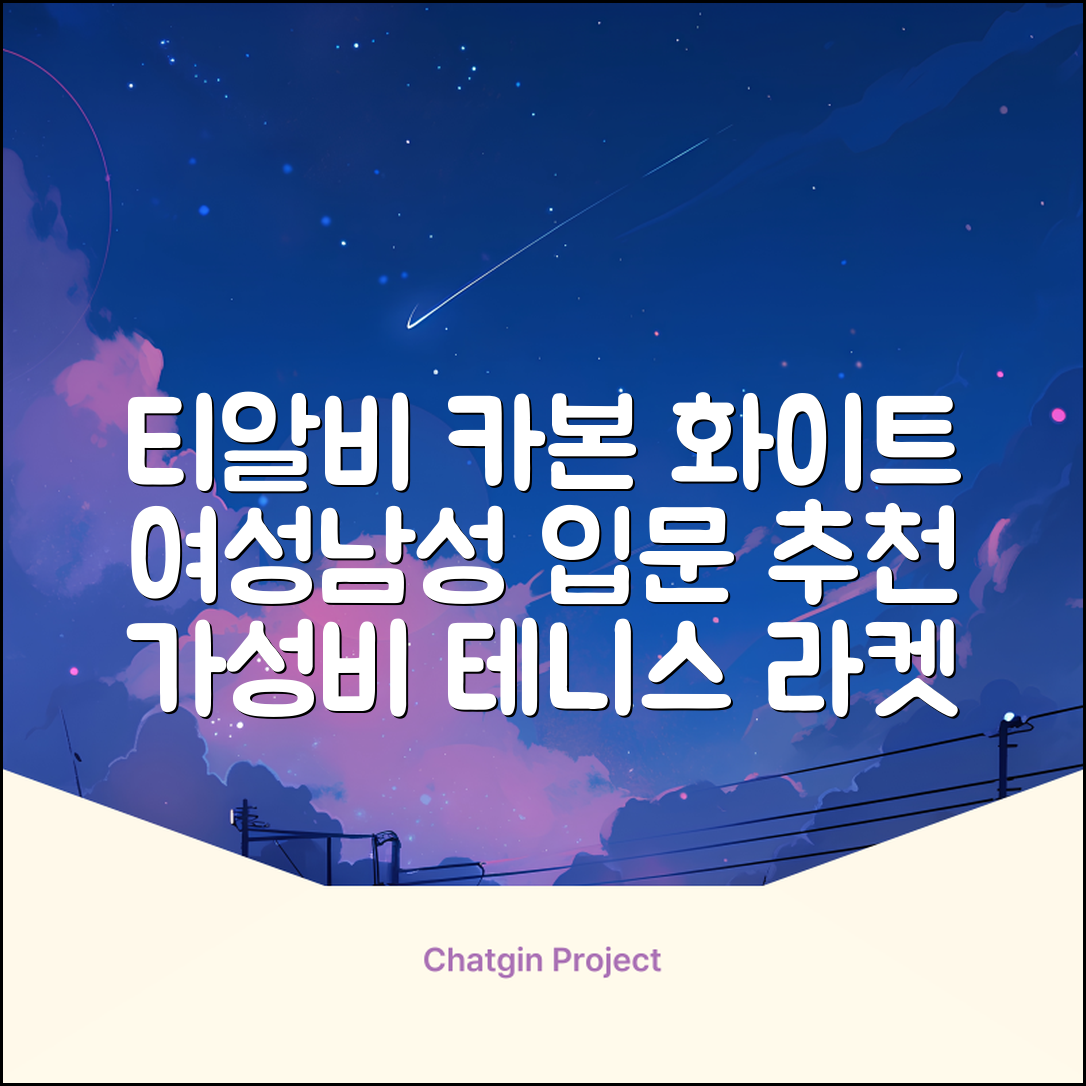 티알비 입문용 테니스라켓 여성 남자, 1개, 카본 화이트 추천 리뷰