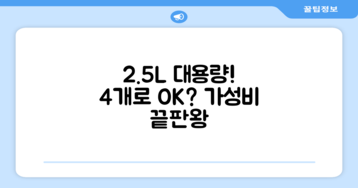 2.5L 대용량, 4개면 충분할까?