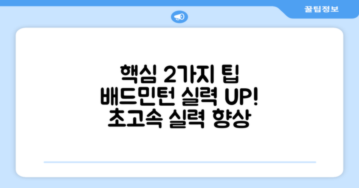 2가지 배드민턴 팁