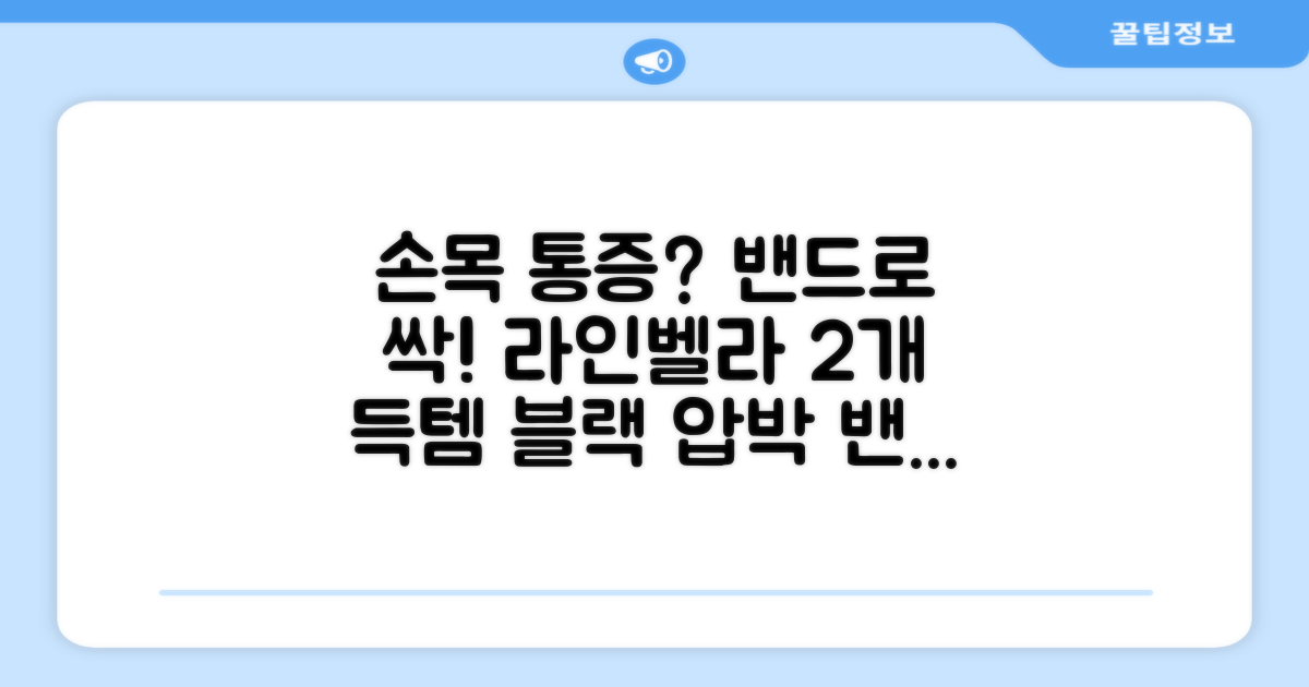 라인벨라 의료용 손목 압박용 밴드 블랙, 2개 추천 리뷰