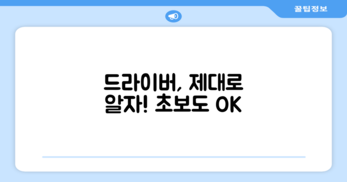 드라이버, 제대로 알아보세요