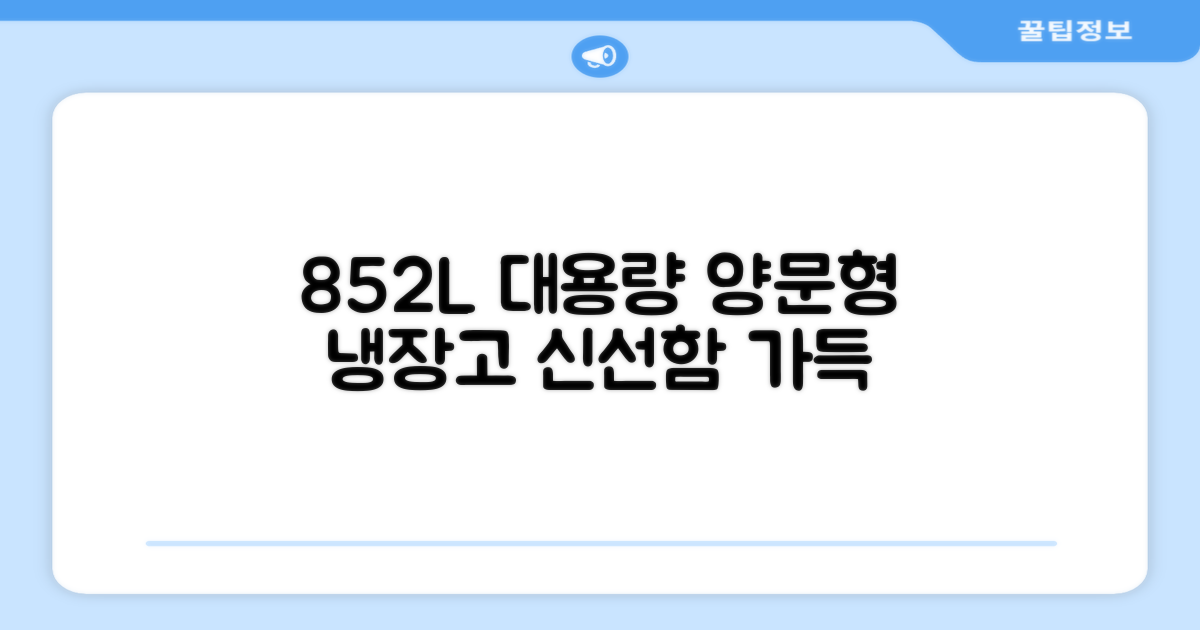 852L 대용량, 2도어 양문형 냉장고