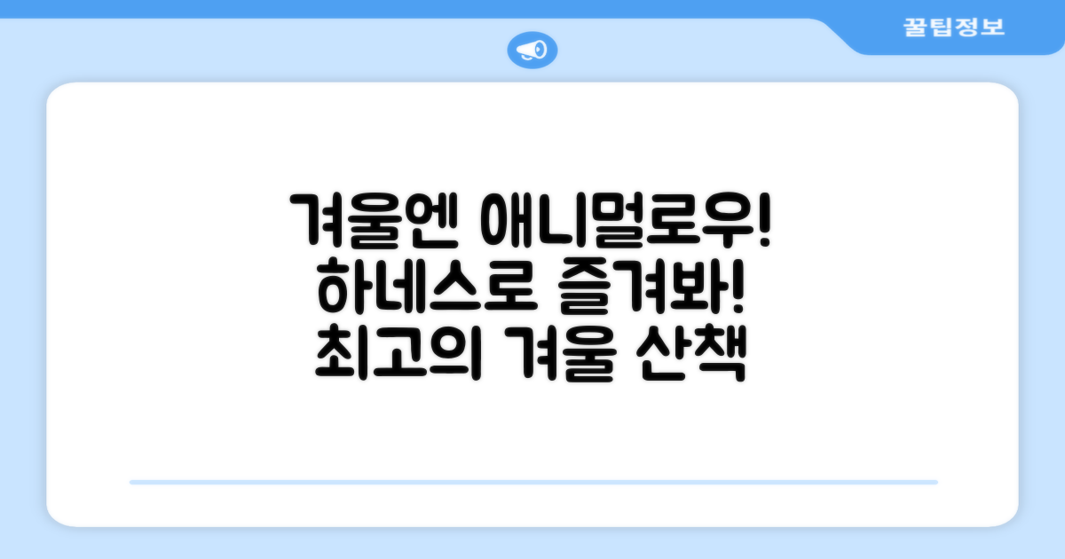 애니멀로우 하네스로 겨울을 즐기세요!