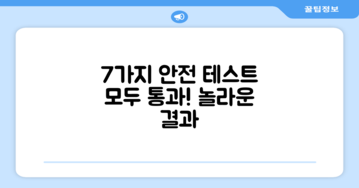 7가지 안전 테스트 통과