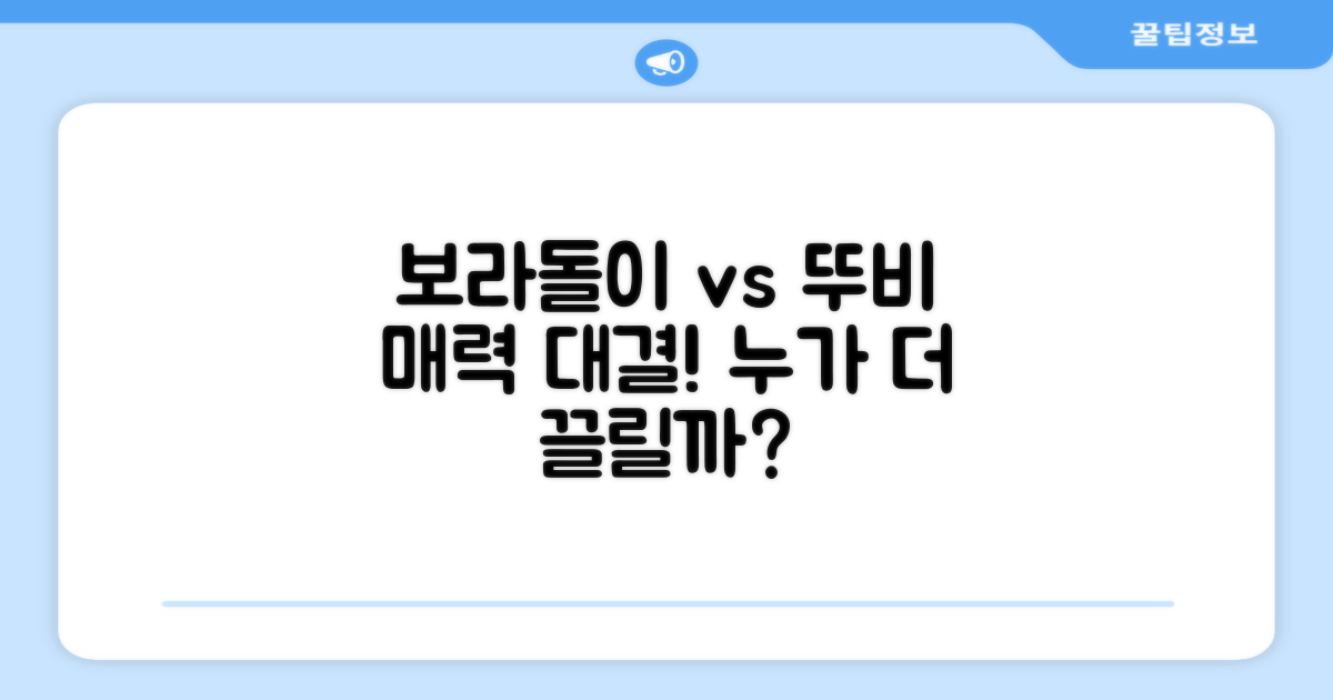 보라돌이 vs 뚜비 매력 비교