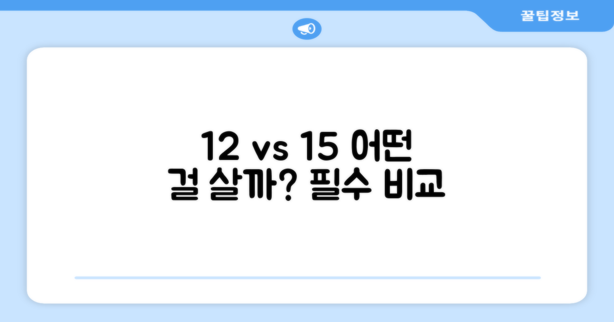 12개입 vs 15개입, 무엇을?
