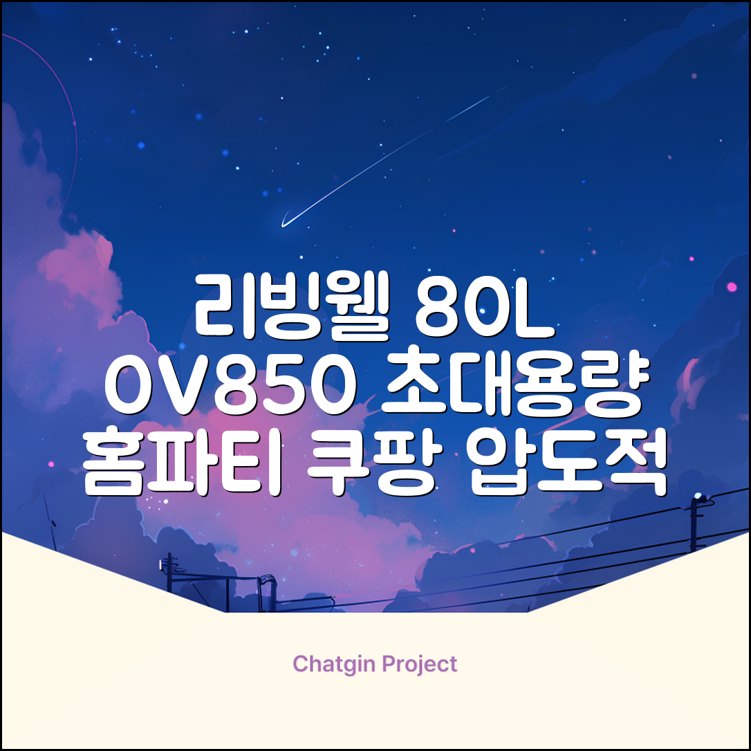 리빙웰 업소용 홈파티용 초대용량 80리터 OV850, 상품명 표기 추천 리뷰