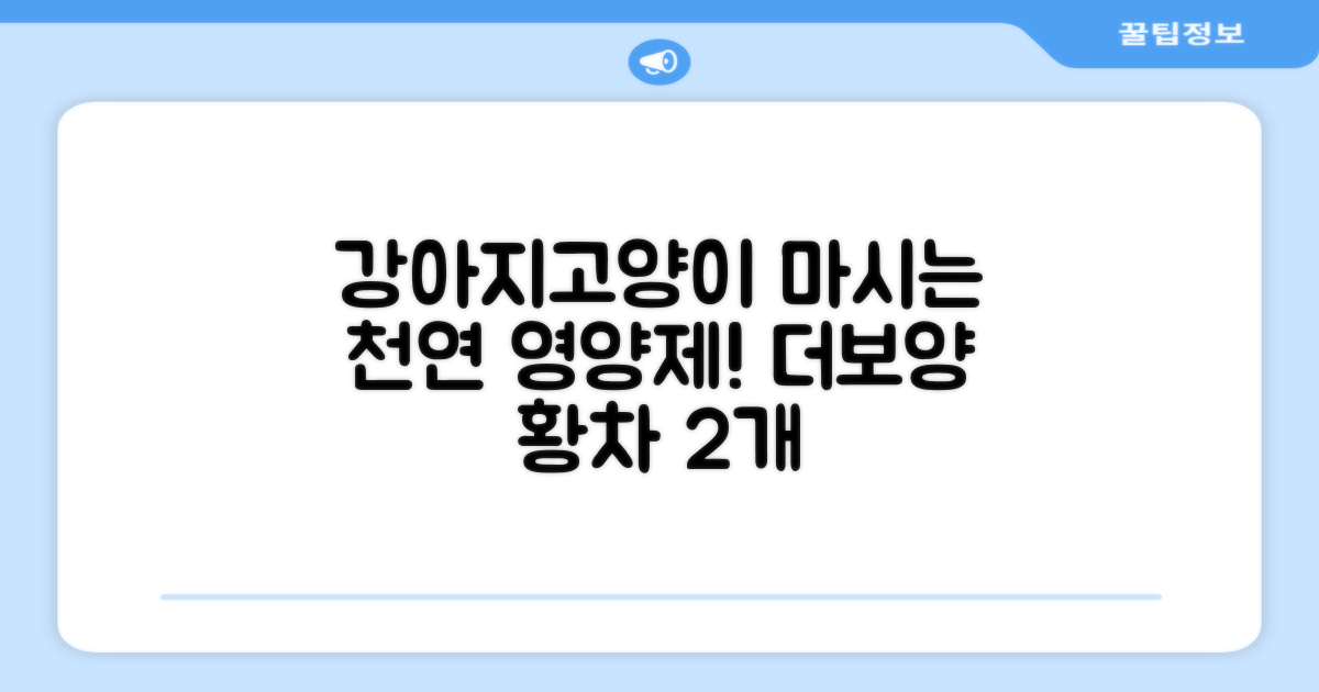 더보양 보양황차 강아지 고양이 마시는 천연 영양제, 280ml, 2개 추천 리뷰