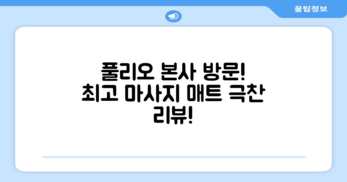 [풀리오 본사] 풀리오 프리미엄 마사지 매트 추천 리뷰