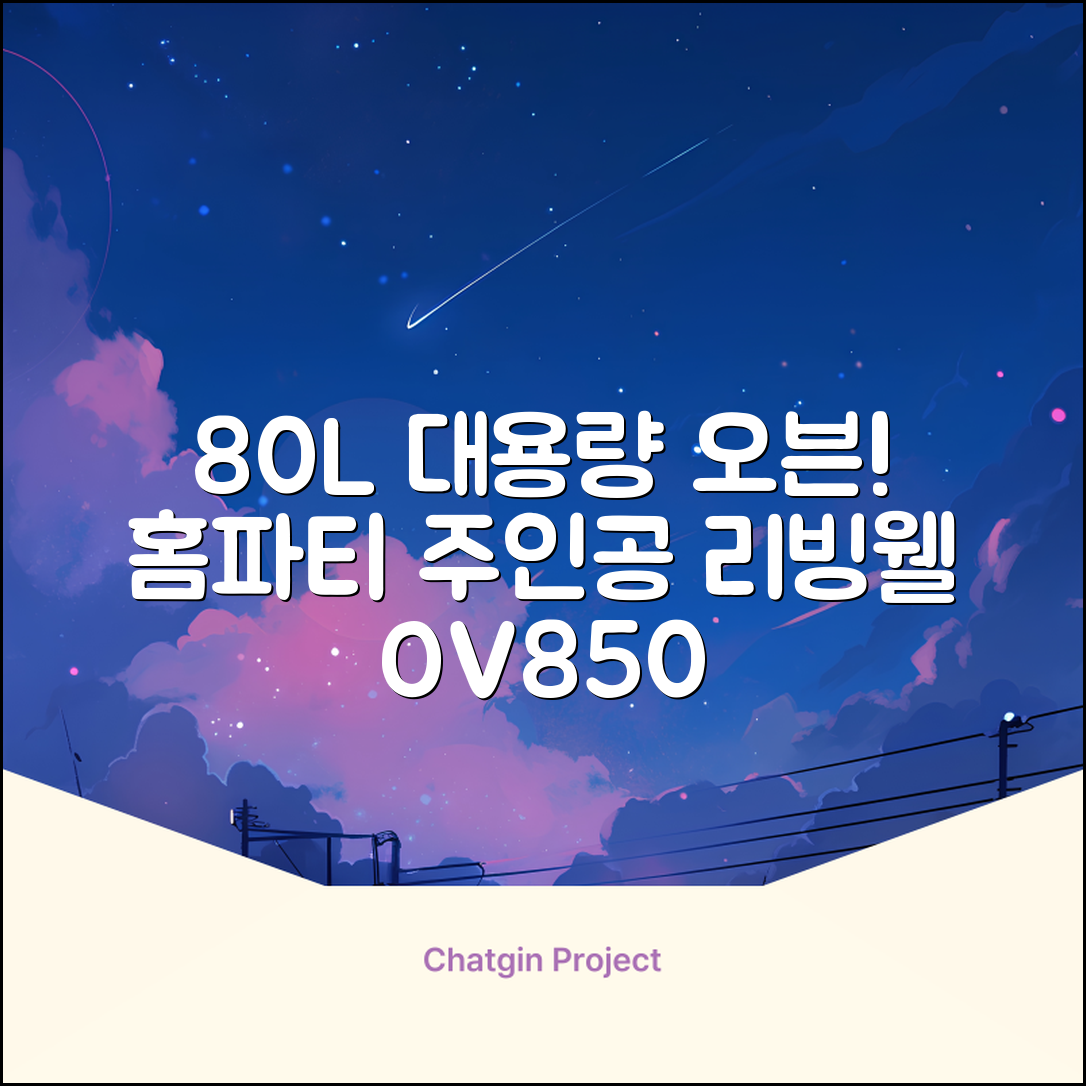 리빙웰 업소용 홈파티용 초대용량 80리터 OV850, 상품명 표기 추천 리뷰