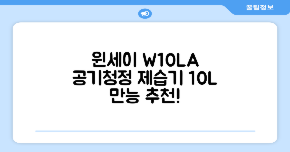 윈세이 인버터 방하나 공기청정 제습기 10L W10LA 추천 리뷰