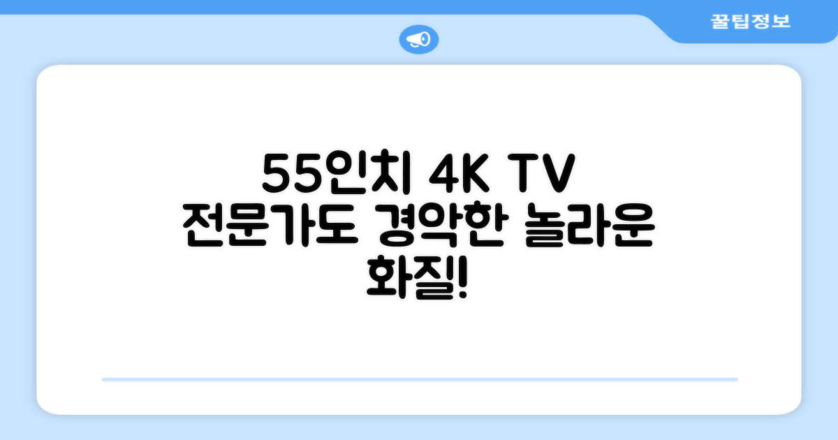 55인치 4K, 전문가도 놀란 화질