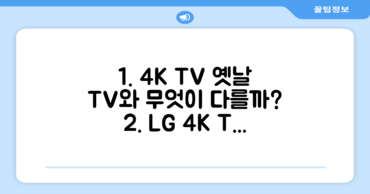 LG 4K TV, 옛날 TV와 무엇이 다를까?