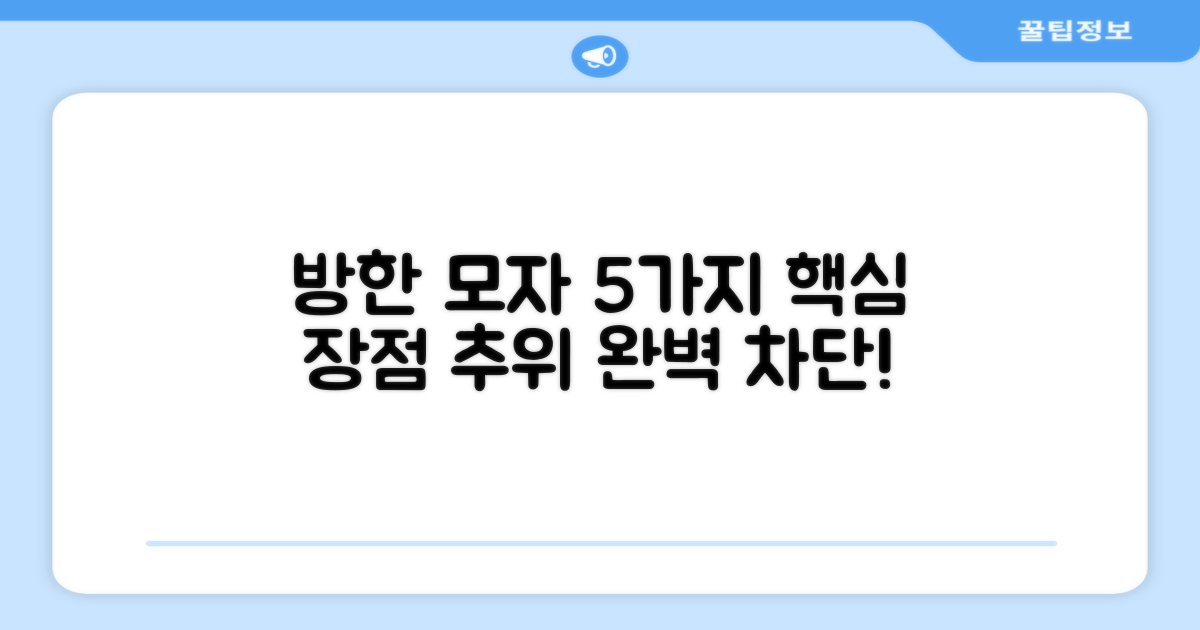 5가지 방한 모자 장점